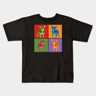 Brightly Colored Chihuahuas Kids T-Shirt